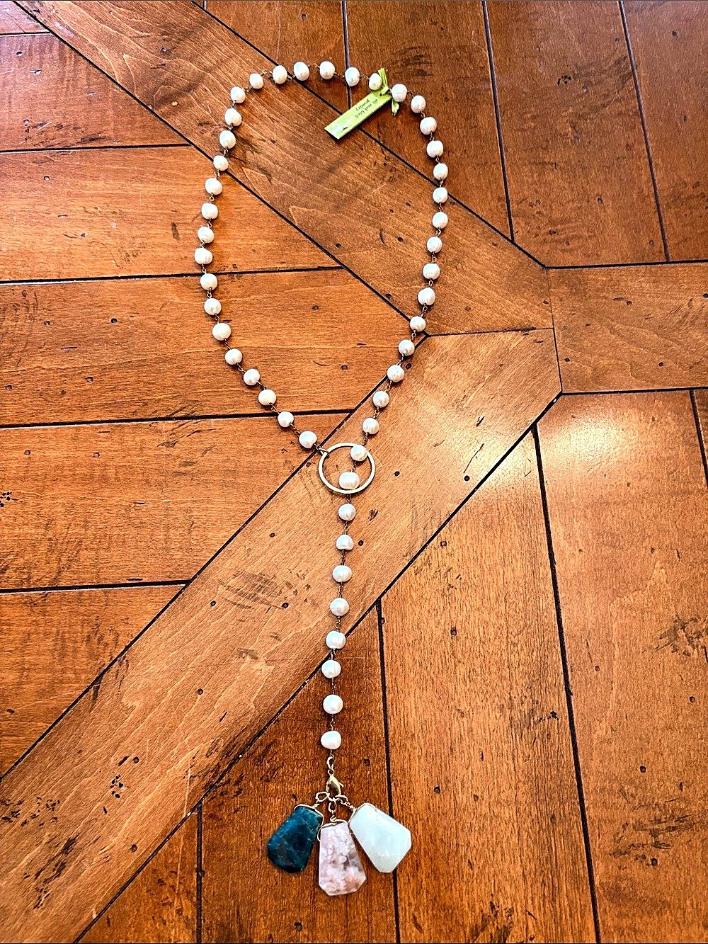 Ali and Bird Jewelry pearl and crystal Pendant. NWT
